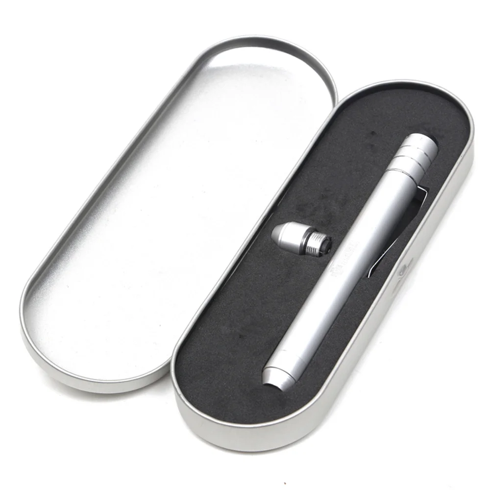 

Mini Medical surgical nurse physician pocket pen with Metal Box Emergency Light Penlight Optometry Equipment