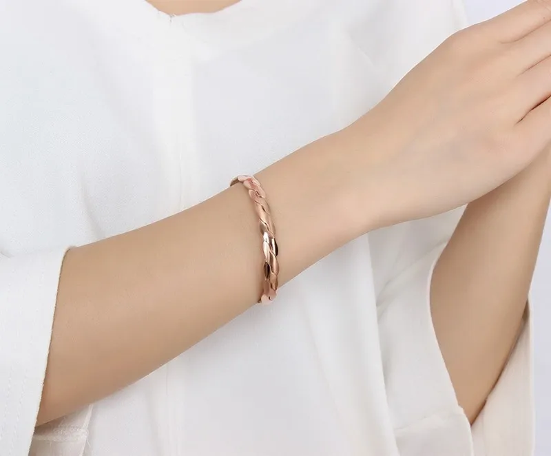 Lokaer роскошный ювелирный бренд Pulseira браслет из нержавеющей стали и браслет золотистого цвета-цветной незастегивающийся браслет ювелирные изделия для женщин