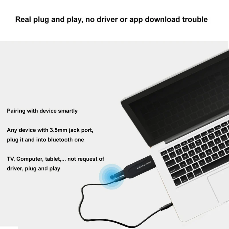 EDAL B5 беспроводной аудио передатчик Bluetooth 4,1 адаптер музыкальный аудио передатчик для ТВ ПК Aptx