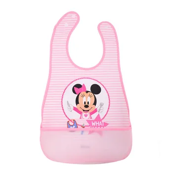 Disney Cotton Boy And Girl Bib Babador Accessories Water-proof Baby Bibs Mickey Burp Saliva Towel Minnie Cartoon Children Cloths