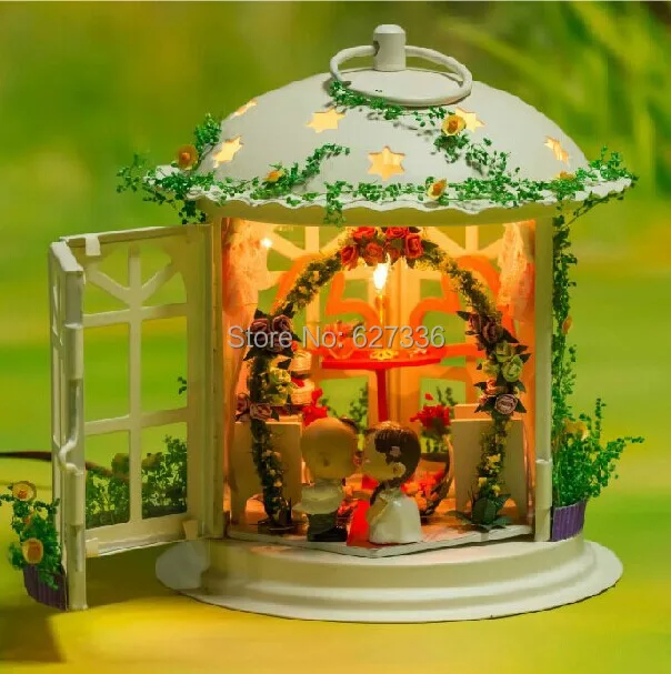 Wedding hall DIY Handmade dollhouses doll houses Wooden model with