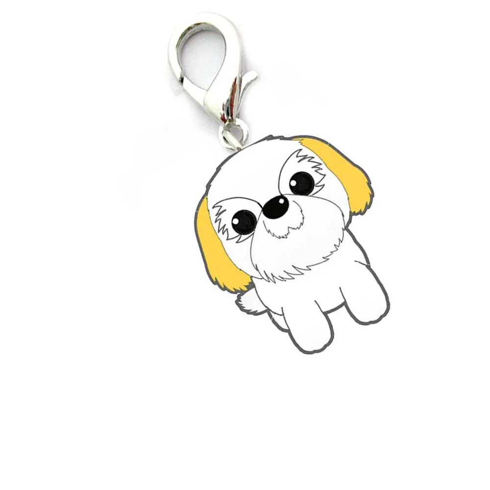 

Dog Necklace Pendant Pet ID Tag Lovely Shih tzu Pattern Dog Collar Pendant for Pet Accessories Supplies Free Shipping #20