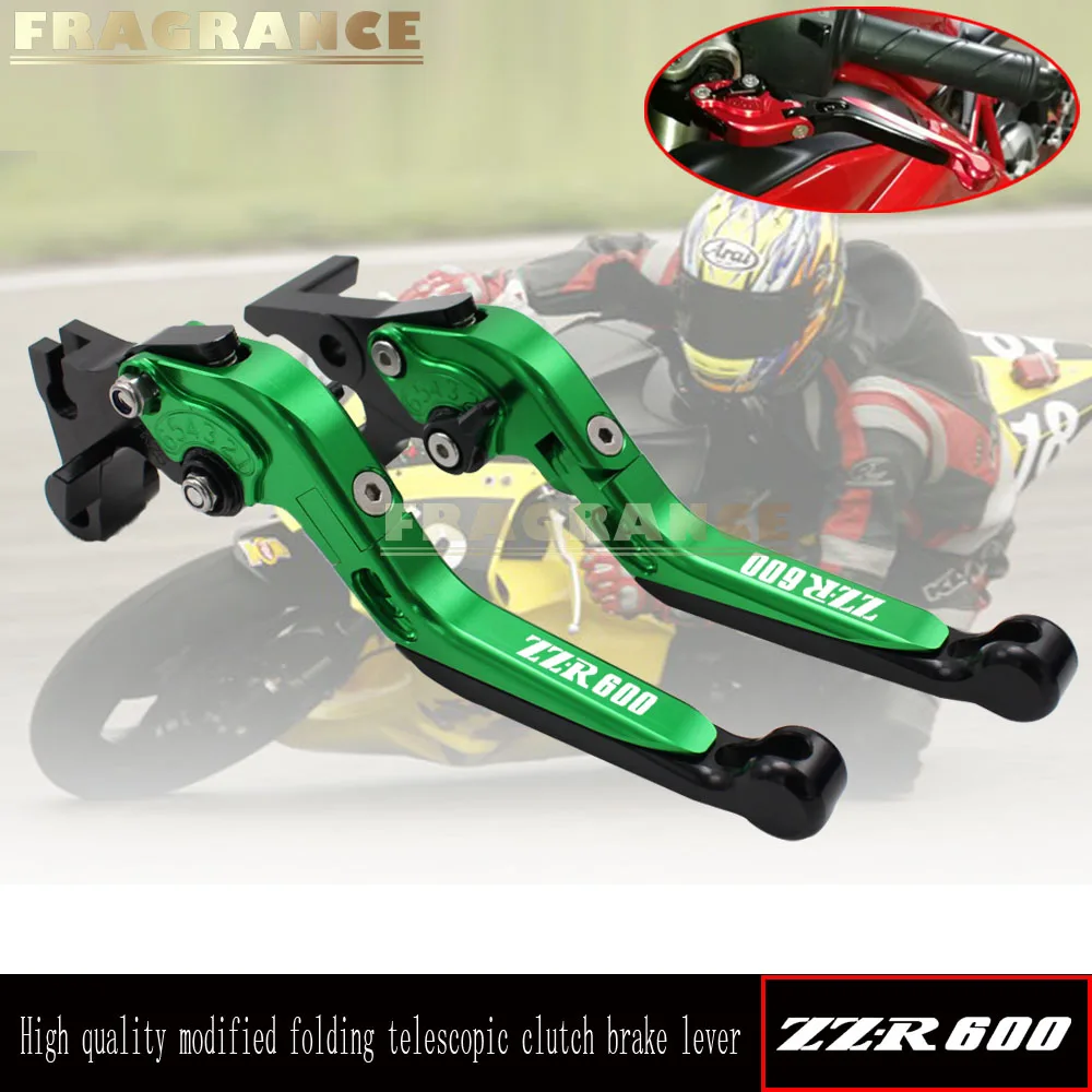 Logo(ZZR600) For Kawasaki ZZR600 ZZR 600 1990-2004 versys 650 Foldable and extendable CNC Motorcycle Brake Clutch Lever | Автомобили и