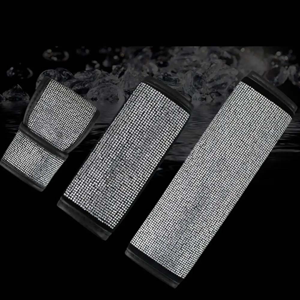

2018 Full Diamond Crystal Car Interior Accessories Auto Seat Belt Cover Handbrake Gear Shift Case Car Accessories for Girls