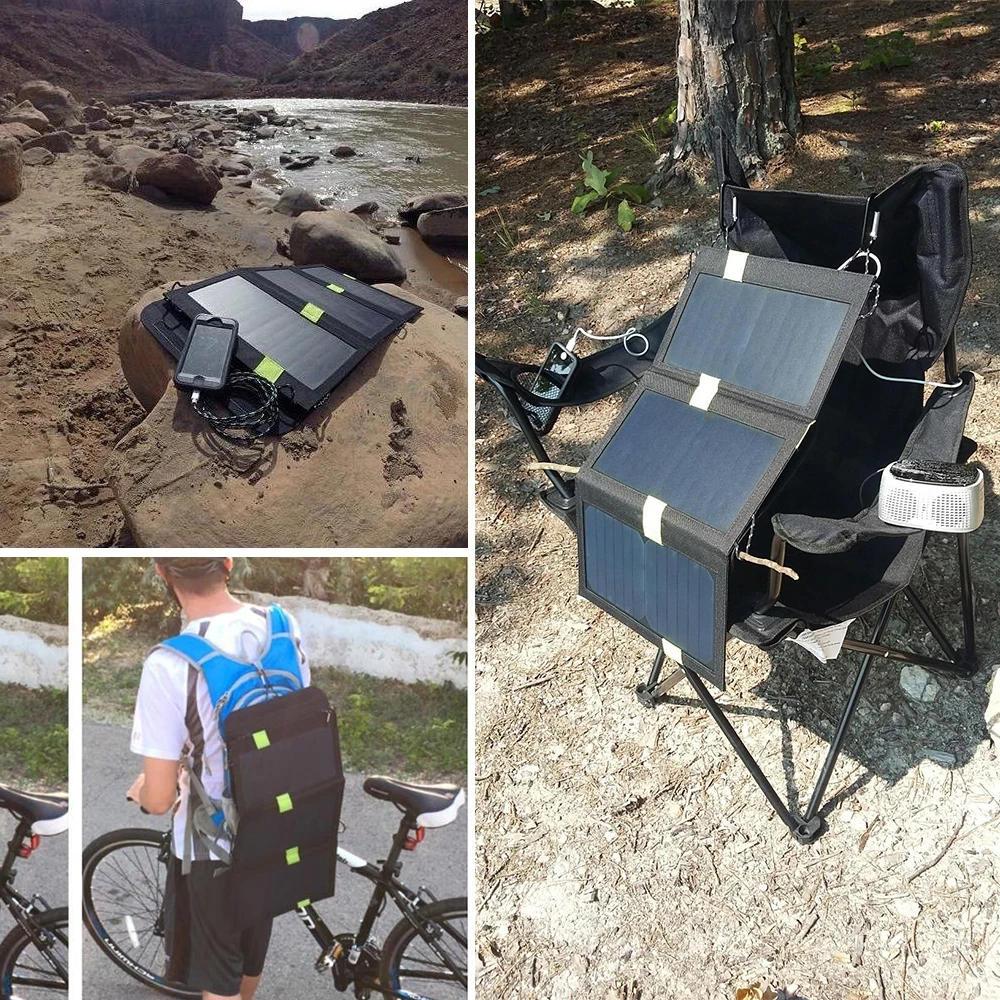 Foldable Portable Solar Panels Charger 5V 20W Dual USB Solar Charging for iPhone iPad Samsung HTC Sony LG and more. Foldable Portable Solar Panels Charger 5V 20W Dual USB Solar Charging for iPhone iPad Samsung HTC Sony LG and more.