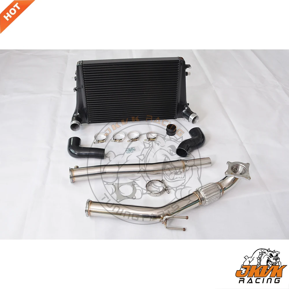 Комплект интеркулера JKVK RACING mk5 mk6 fsi tsi 1 8 T 2 0 версия + 3 '' водосточная труба без