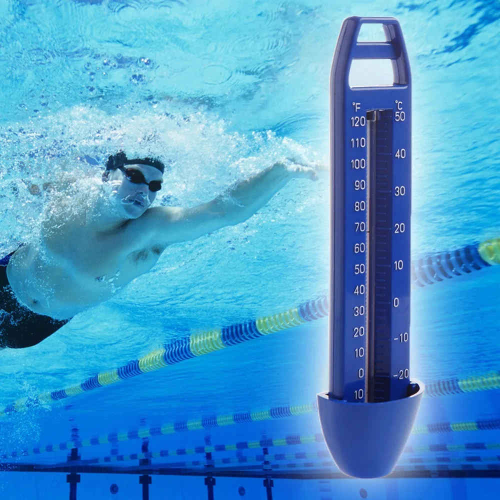Swimming Pool Spa Hot Tub Bath Temperature Thermometer Blue 3050