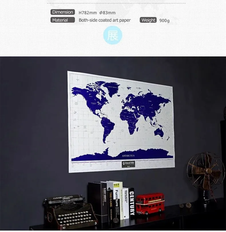 Креативный травал жизни Скретч Карта мира светящаяся карта мира Настенная Наклейка плакат высокое качество подарок 152