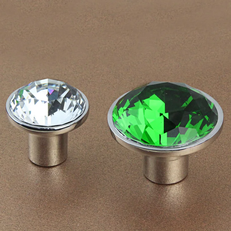 

High-grade metal zinc alloy cabinet drawer cabinet wardrobe door handle Modern European puckering K9 crystal shake handshandle