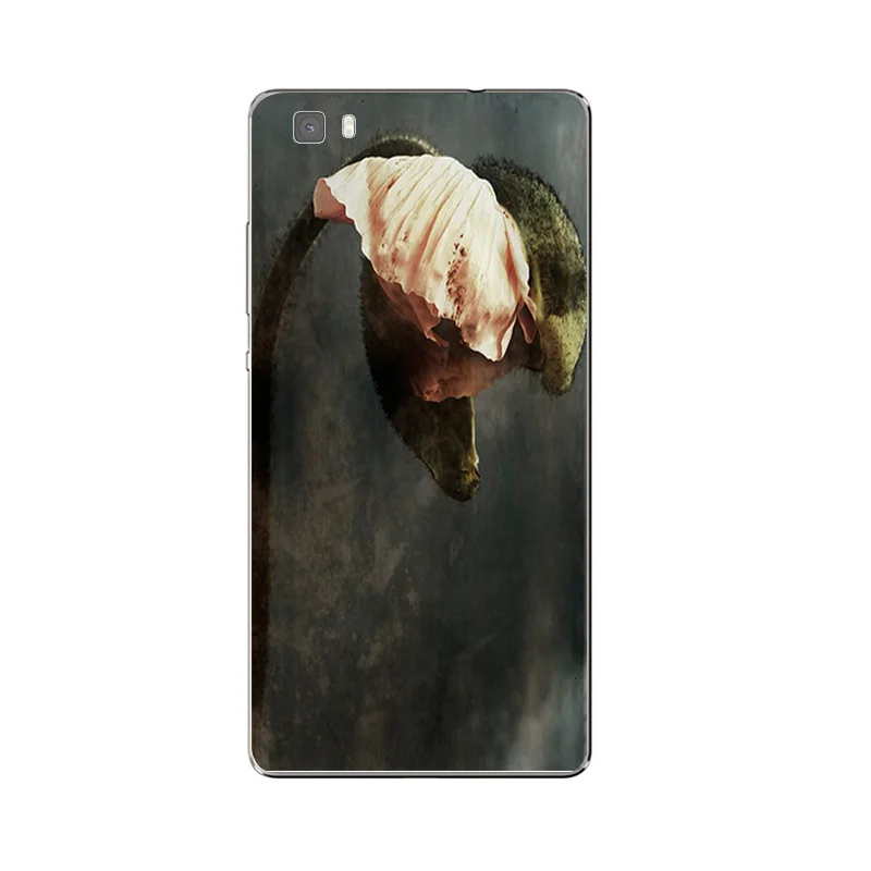 Untuk Huawei P8/P8 P9 Lite Plus G9 Shell Kehormatan 5C 7 7I Kembali Cover Mate 7 8 Ponsel Bunga Berwarna-warni Desain