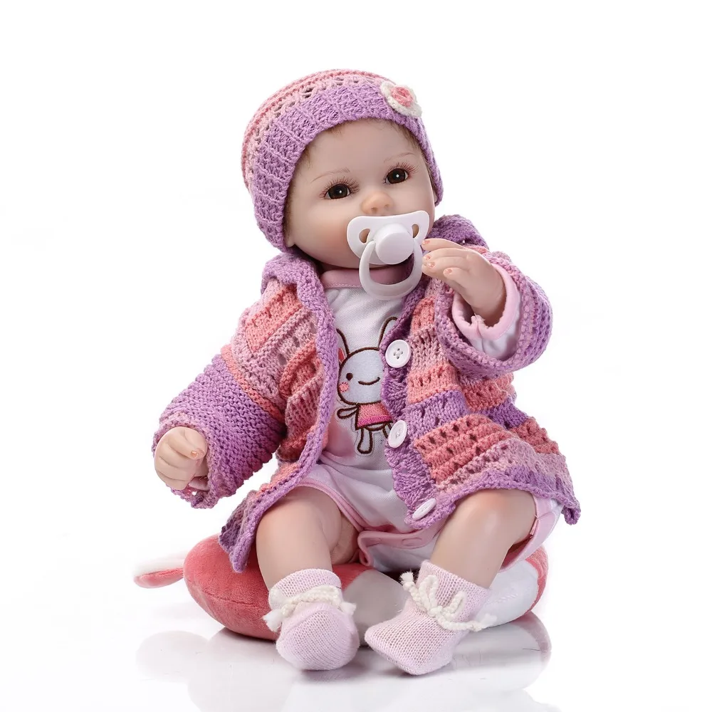 

40cm Reborn Doll Soft Silicone Reborn Baby Dolls Vinyl Toys 3-7 Years Baby Dolls Gift Kids Birthday Christmas Gift