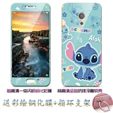 Для meizu pro 6 Чехол с кольцевой пряжкой 3D мультфильм милый рельефный Мягкий силикон+ цветная закаленная стеклянная пленка плотный чехол для meizu pro 6