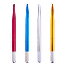 10 шт. дешевый алюминий профессиональный ручной Перманентный макияж татуировки бровей Карандаш для губ 3D бровей вышивка ручка для микроблейдинга