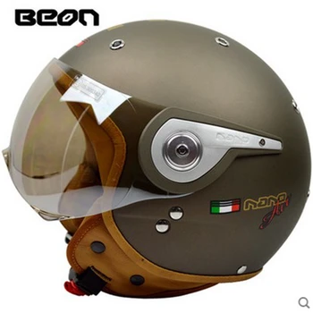 

Vintage open face 3/4 motorcycle Motorbike Casco Capacete helmet,Jet Vintage Retro helmet, scooter helmet BEON B110A