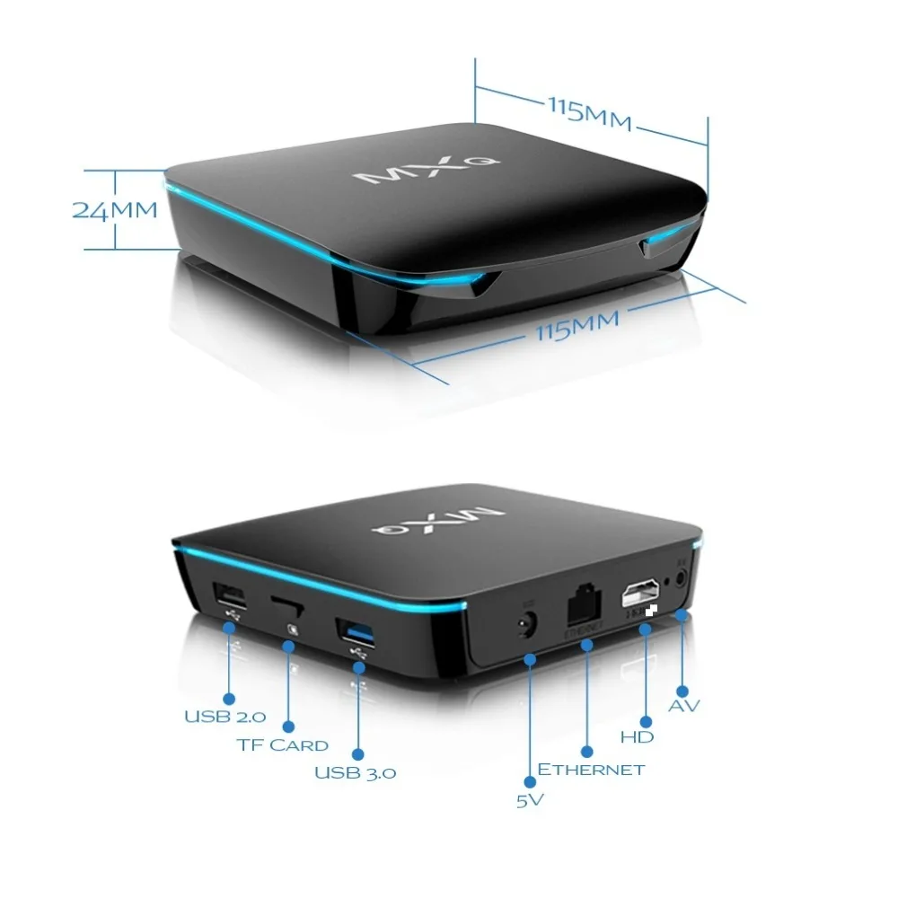 MXQ G12 android 8 1 четырехъядерный процессор Amlogic S905X2 Android8.1 4G + 32G с двойным wifi ТВ