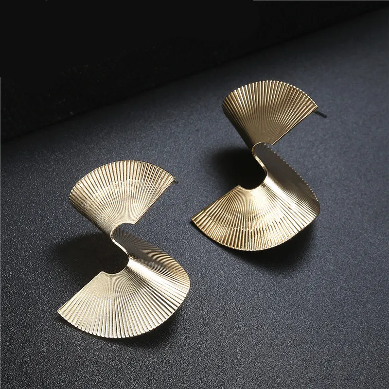 

Ufavoirte Gold Color statement Earrings Metal Trendy Earrings for Women