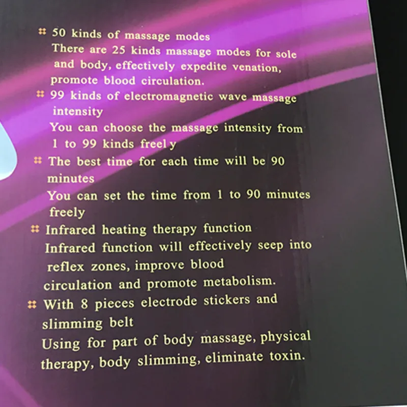 B1266 New Electric Infrared Pulse Foot Massager  (15)