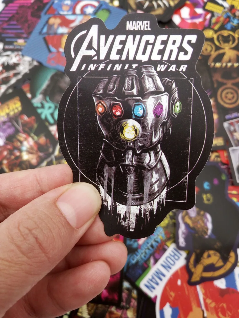 108 шт 2020 Новый Marvel Superhroes Thanos перчатка бесконечности Gauntlet наклейки бомба