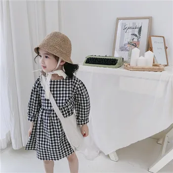 

Summer Girl Dress Kids Children Dress Girls Long Sleeve Plaid Dress Soft Cotton Princess Dresses for Party Baby Girls Clothes