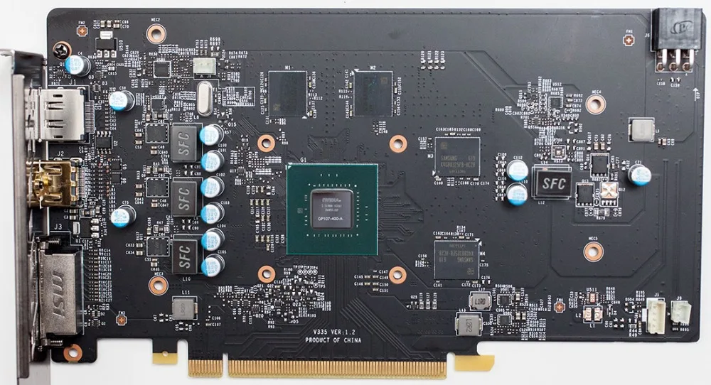 MSI-GeForce-GTX-1050-Ti-Gaming-X-4G-4GB-GDDR5-(V335-001R)_PCB