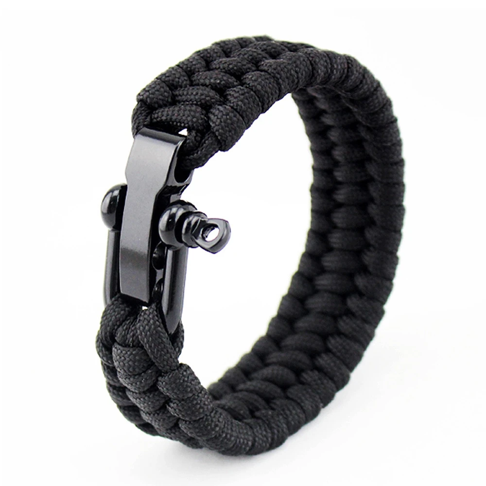 Koop 23 cm EDC Camping Wandelen Emergency Tactical Survival Gevlochten Redding Paraplu Touw Outdoor Armbanden Parachute Cord Paracord