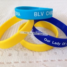 Изготовленный На Заказ силиконовый браслет, силиконовый браслет, цветной заполненный логотип, рекламный подарок, 50 шт./партия