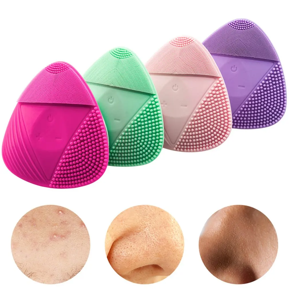 

Silicone Face Cleanser Face Cleansing Brush Device Blackhead Acne Removal Rechargeable Electric Facial Cleaner Beauty Tool