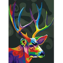 DIY цифровая картина маслом по номерам на холсте картины для гостиной стены олень рамка лося домашний декор абстрактный картины маслом