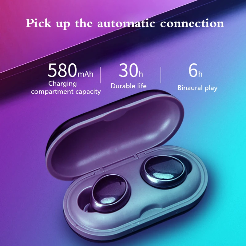 

BT08 TWS Wireless Bluetooth 5.0 Earphone Binaural Stereo Sound Earbuds Handsfree Headphone Sports Gaming Headset With Mic