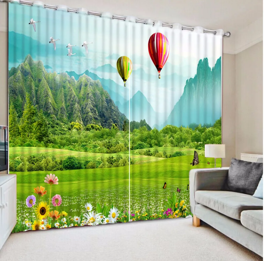 Photo Nature scenery Curtains For The Living room Custom Blackout