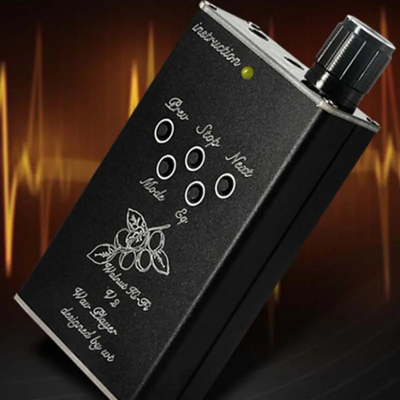  new arrival walnut V2S Professional Lossless Music MP3 HiFi Player Support 32GB TF Card Support Amp