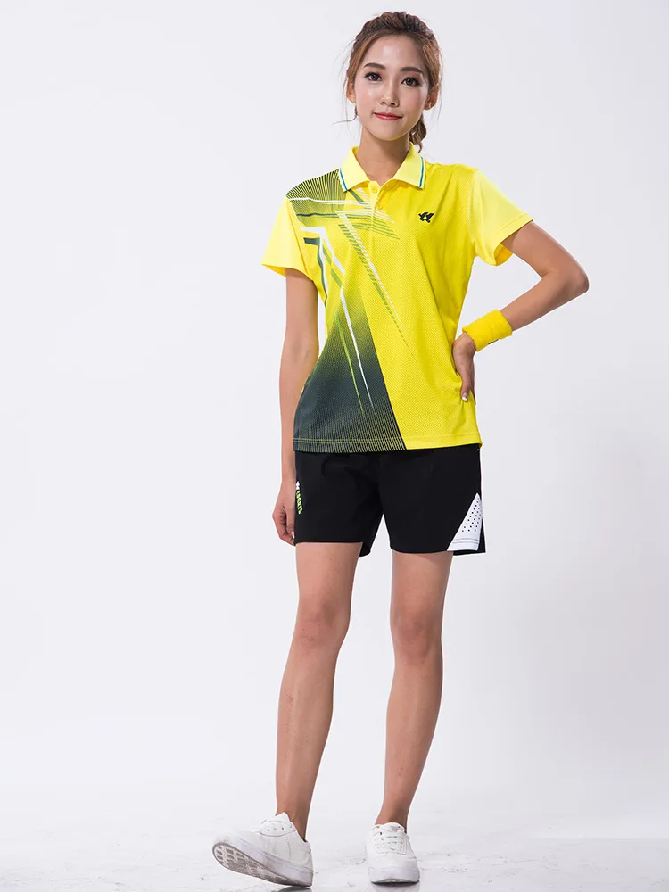Новая летняя Мужская/Женская теннисная футболка для бадминтона, настольного тенниса, дышащая удобная одежда для бега, занятий йогой, рубашка из полиэстера