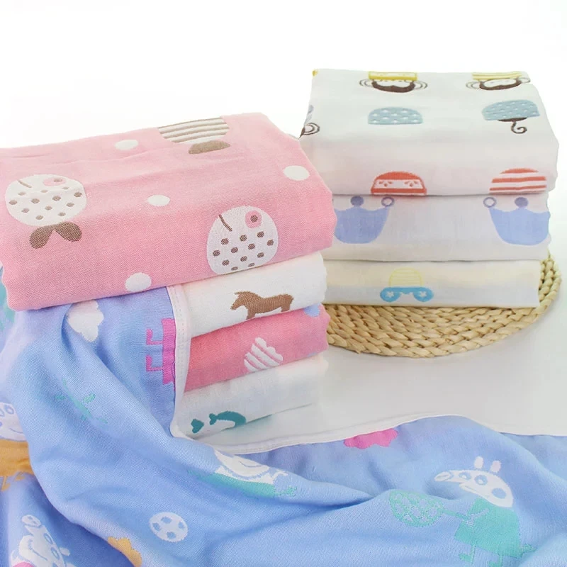 

80*80 cm Pure Cotton Baby Blanket Square Infant Bath Towel Multifuctional Newborns Swaddle Cover Summer Baby Bedding Sleeping