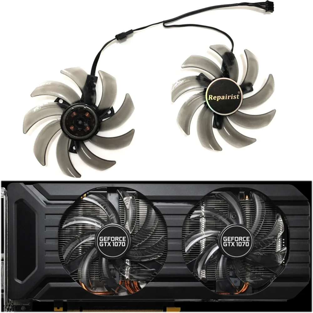 FDC10H12S9 C GA91S2U GPU VGA вентилятор для карты Palit GeForce GTX1080 GTX1070Ti GTX1060 двойное видео в