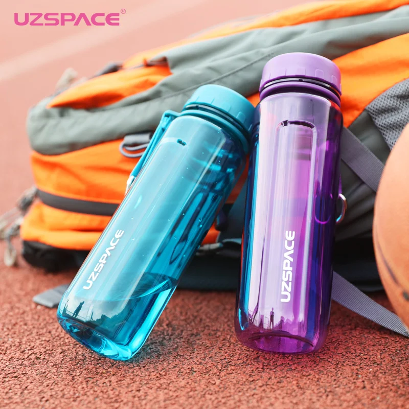 UZSPACE Пластик спортивные Бутылки для воды творческих Портативный герметичные Открытый тур напитков бутылка с сеточкой для заваривания чая для воды, BPA бесплатно