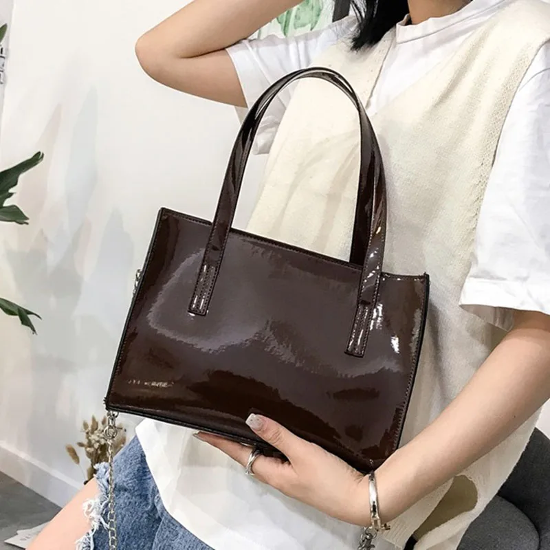 Для женщин сумка PU большие сумки Сумки цепи Crossbody для модные Корейский стиль