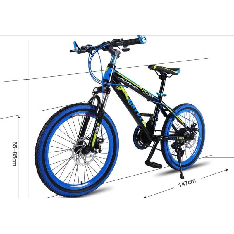 New children's student shifting double disc brakes mountain bike children's portable bicycle student bicycle with pedal New children's student shifting double disc brakes mountain bike children's portable bicycle student bicycle with pedal