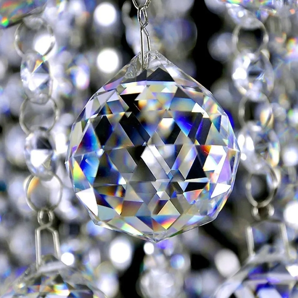 

20-50mm Faceted Glass Ball Prism Chandelier Crystal Parts Hanging Pendant Lighting Ball Suncatcher Wedding Xmas Home Decor