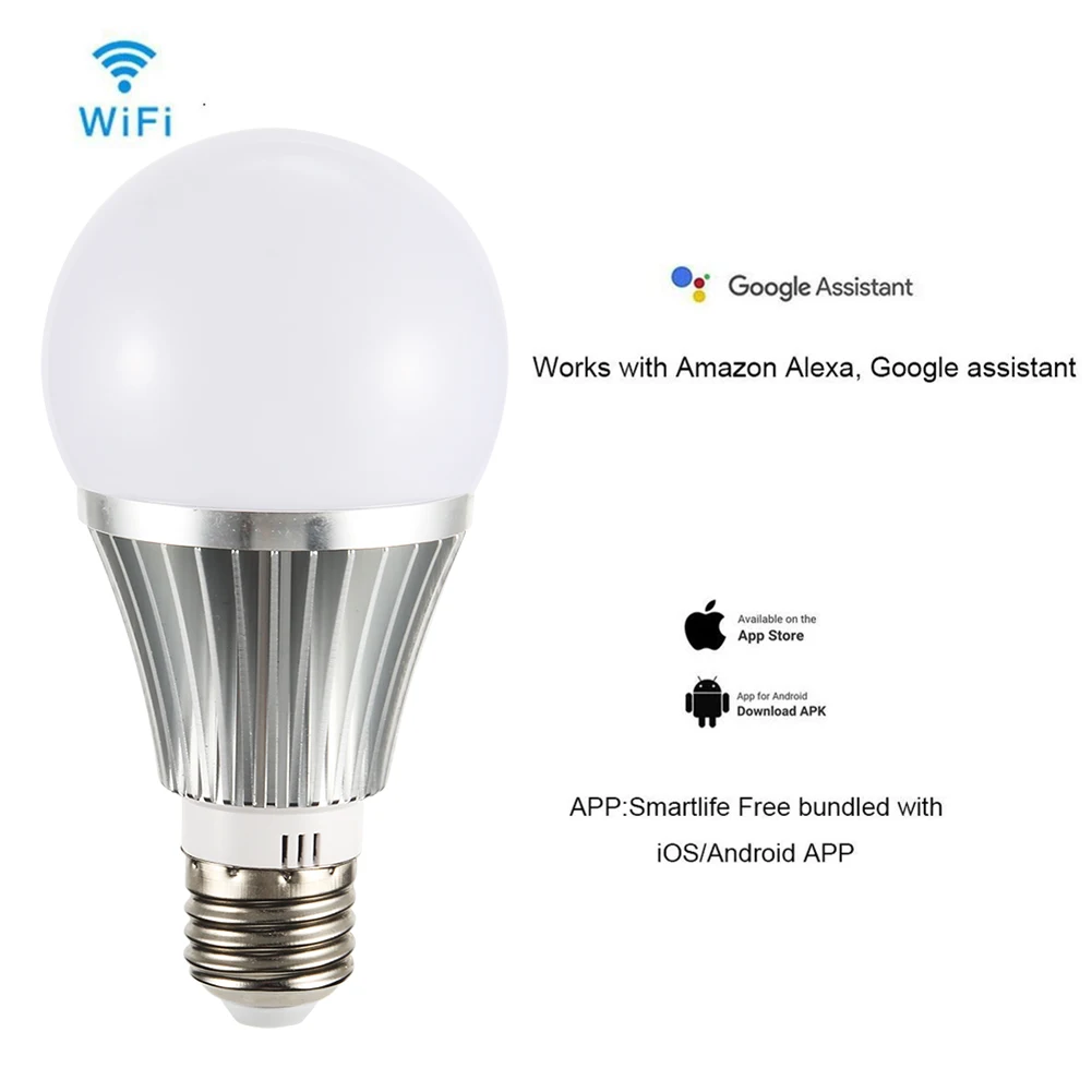 

18W E27/B22 Smart LED Bulb Wifi Adjustable Brightness Light Bulb Support Amazon ALEXA/Google Home LB88