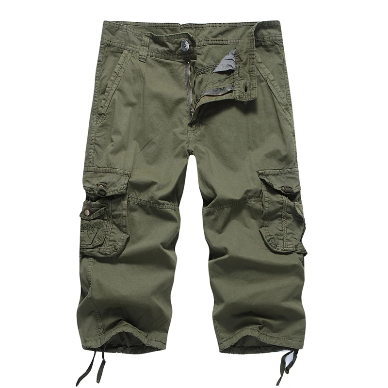 Men's 3/4 Cargo pants 2018 Summer Fashion Pants Male Loose Baggy Pants ...