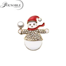 Стильные жемчужные броши для женщин натуральный пресноводный снег Рождество брошь Санта-Клаус подарок на год