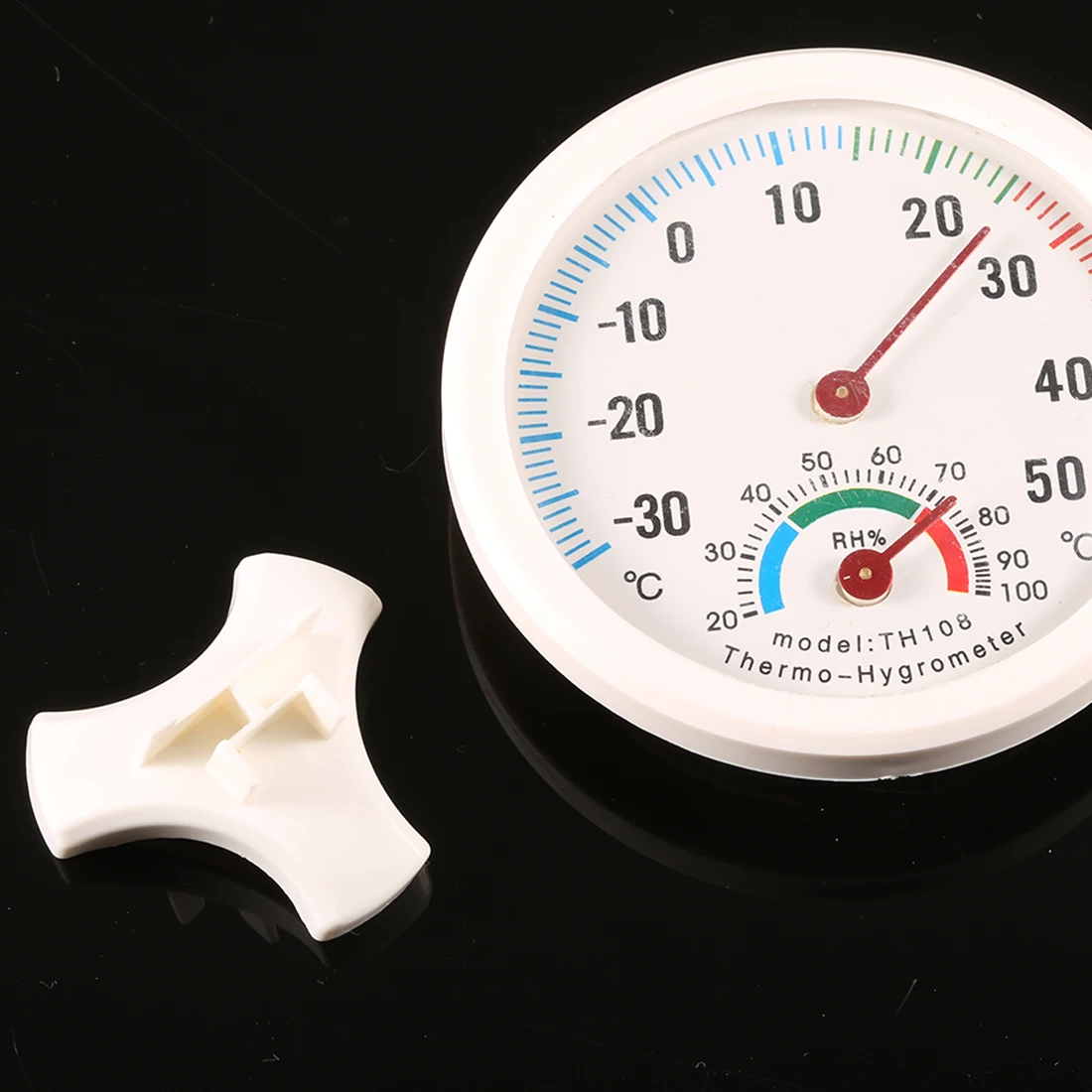 Мини-термометр для измерения влажности, Круглый, в форме часов, для помещений, для улицы, гигрометр, измеритель влажности, измеритель температуры