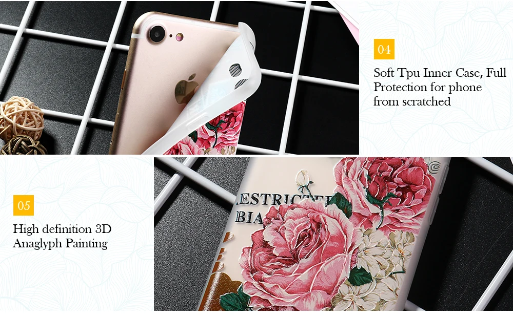 3D Relief Case for Iphone 6s Soft Protective TPU Back Cover for Iphone 5 5S 6s Plus X XS Max XR Phone Silicone Case for Iphone 7 (23)