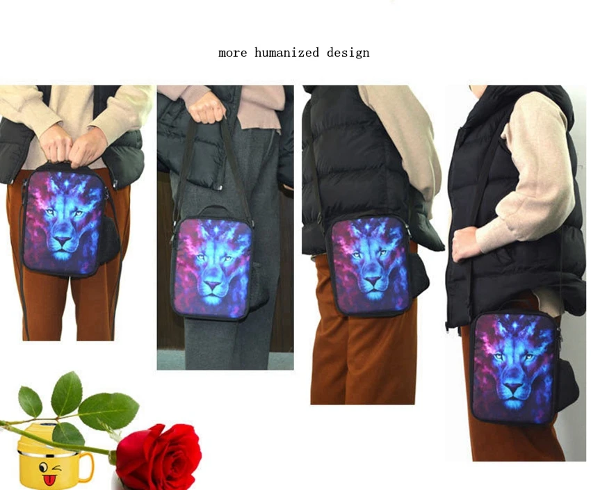 Детский Ланчбокс, новая модная термо-сумка с мультипликационным принтом, Повседневная дорожная Тепловая сумка для пикника, Ланч-бокс для детей