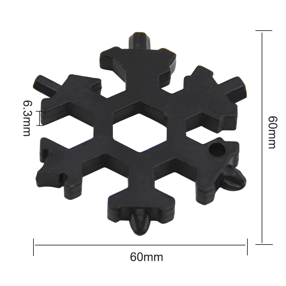 Инструмент для повседневного использования в форме снежинки, многофункциональный набор карт, компактная многофункциональная отвертка, гаечный ключ из нержавеющей стали, многофункциональный инструмент