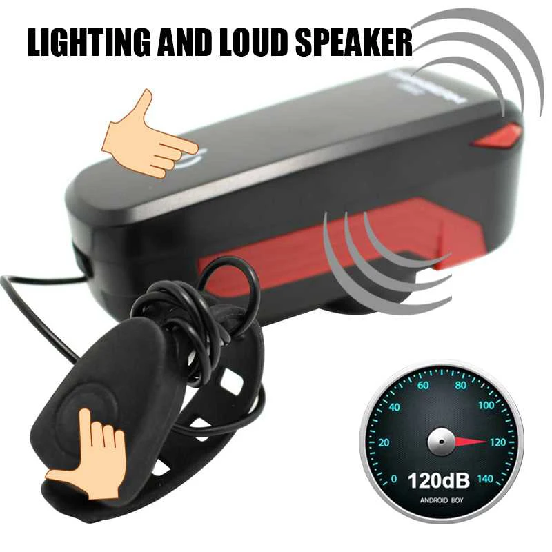 Динамик Велосипедный Спорт фар 140dB громкий звуковой сигнал USB аккумуляторная