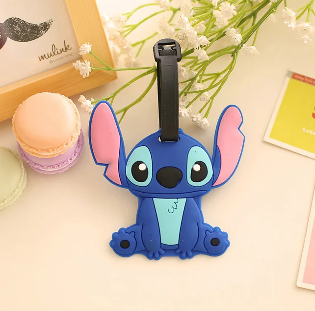 

Kawaii 11.5CM Silicone Rubber Travel Luggage Tag ; Lady's Luggage Label Name Case Tag , Cards TAG Pouch