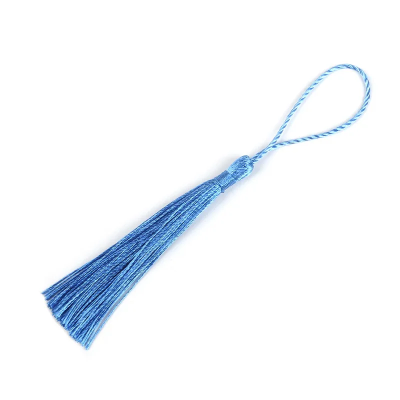 Многоцветная полиэфирная шелковая подвеска с кисточкой DIY Изысканный китайский узел сумка материал декоративная занавеска s занавеска салонный кулон - Цвет: Light Blue