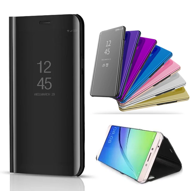 

Mirror Flip Case For Huawei Nova 3i Luxury Clear View PU Leather Cover For Huawei Nova 3i Smart View Case for Huawei Nova3i Case