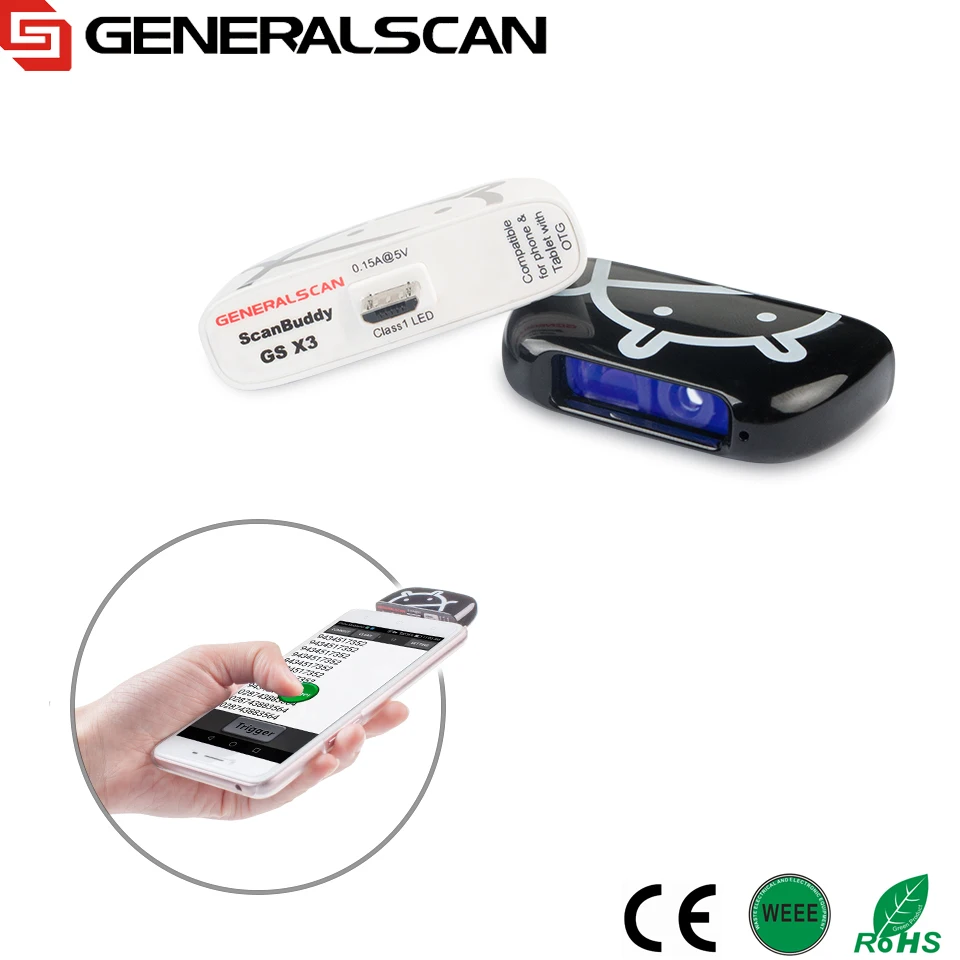 

Best Seller Generalscan Scanbuddy GS X3 Micro USB Mini Barcode Scanner